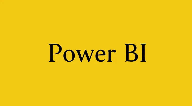 黃底黑字的「Power BI」段落標題圖